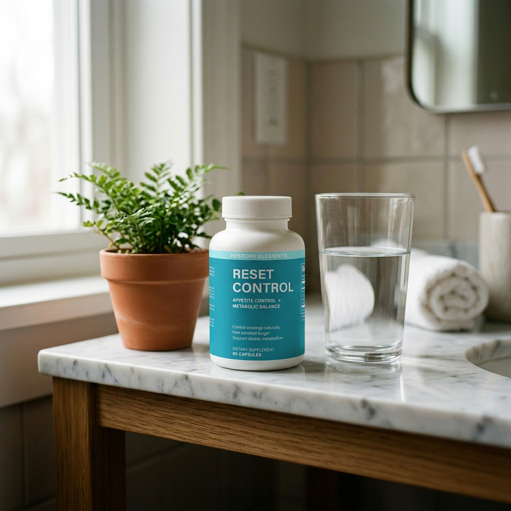 Reset Control bottle — On the shelf