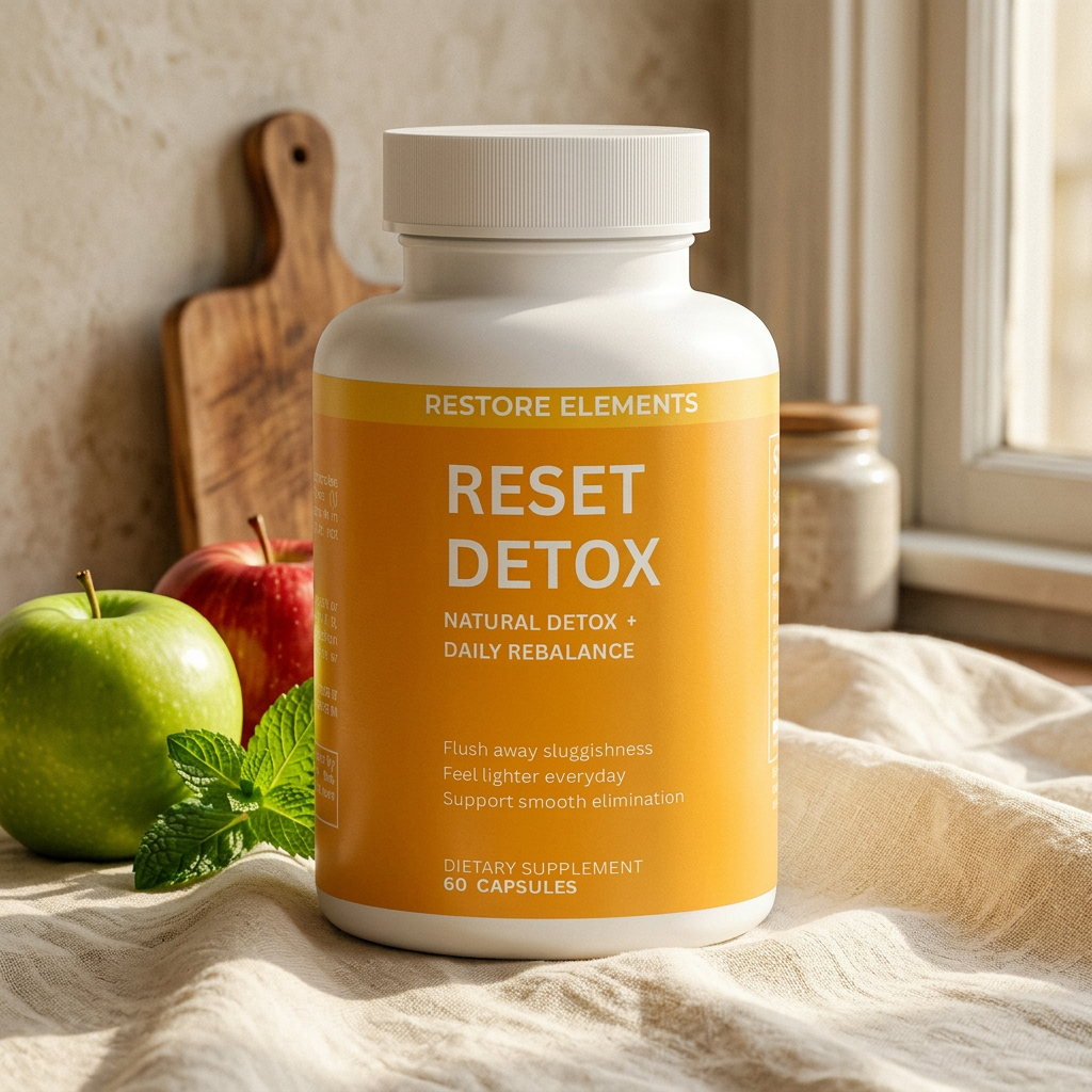 Reset Detox bottle — On the shelf