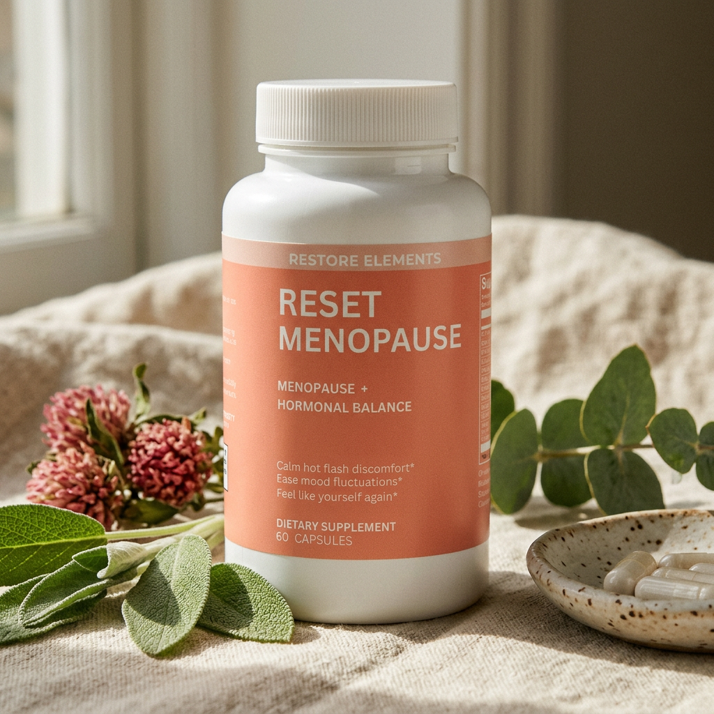 Reset Menopause bottle lifestyle