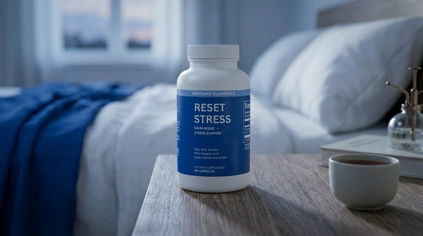 Reset Stress bottle — On the shelf