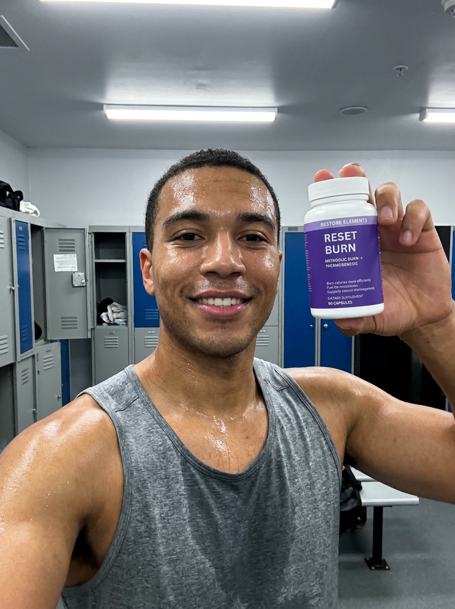 Reset Burn — post-workout mirror