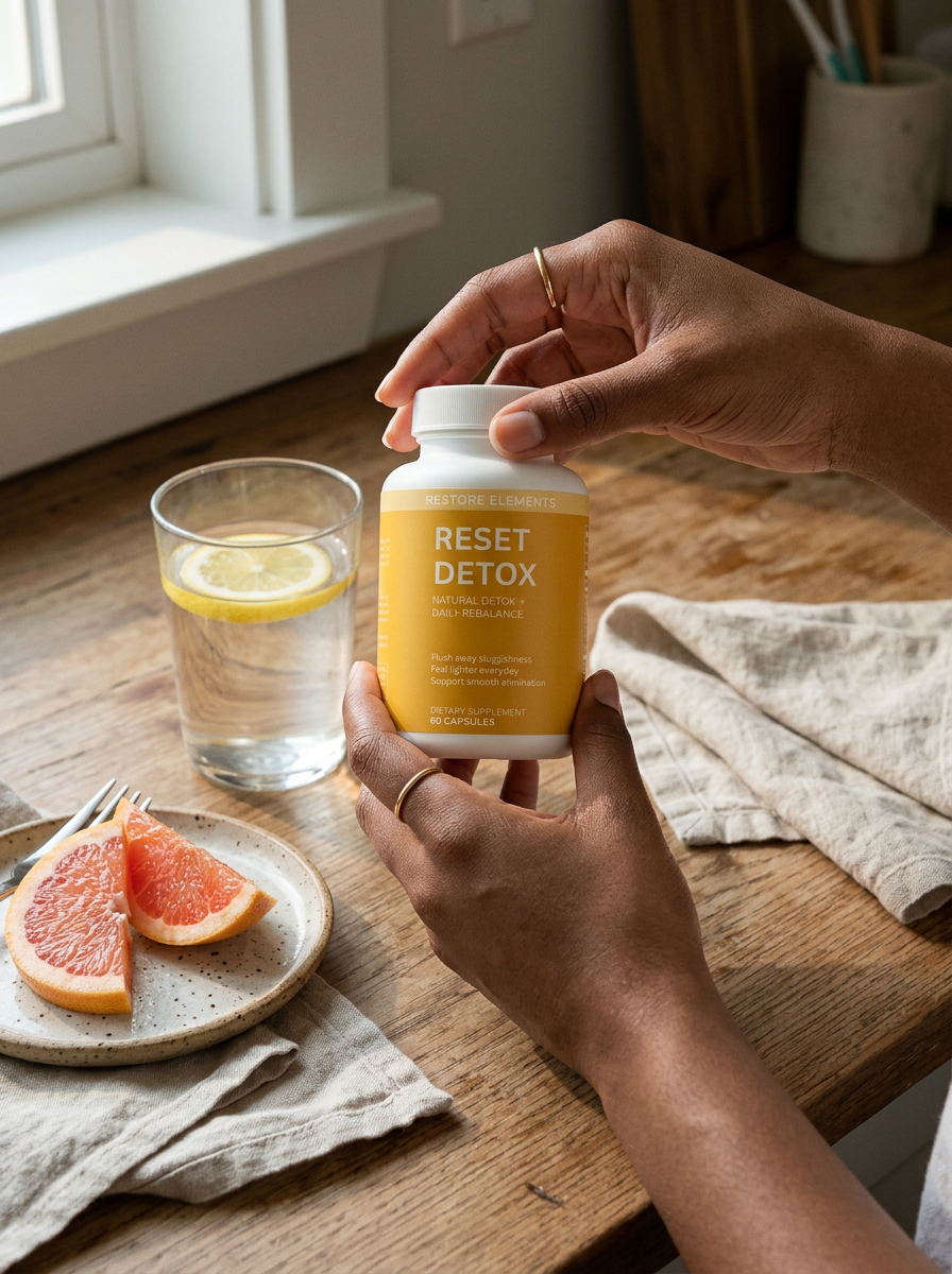 Reset Detox — bathroom mirror counter